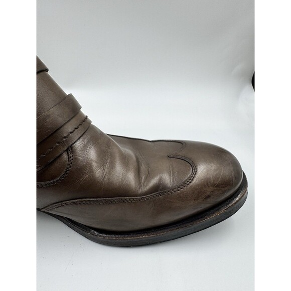 Sergio Rossi Men Size 7 Brown Leather Ankle Boots - Picture 14 of 16